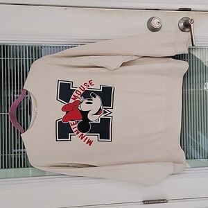 GAP x Disney Minnie Mouse Relaxed Graphic Crewneck Sweatshirt Sz L SOLD OUT